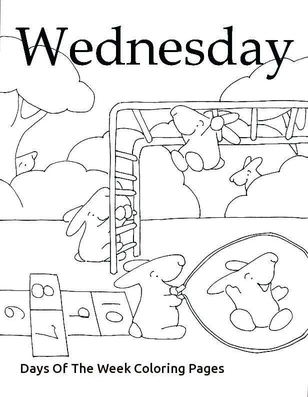 616x793 Days Of The Week Coloring Pages