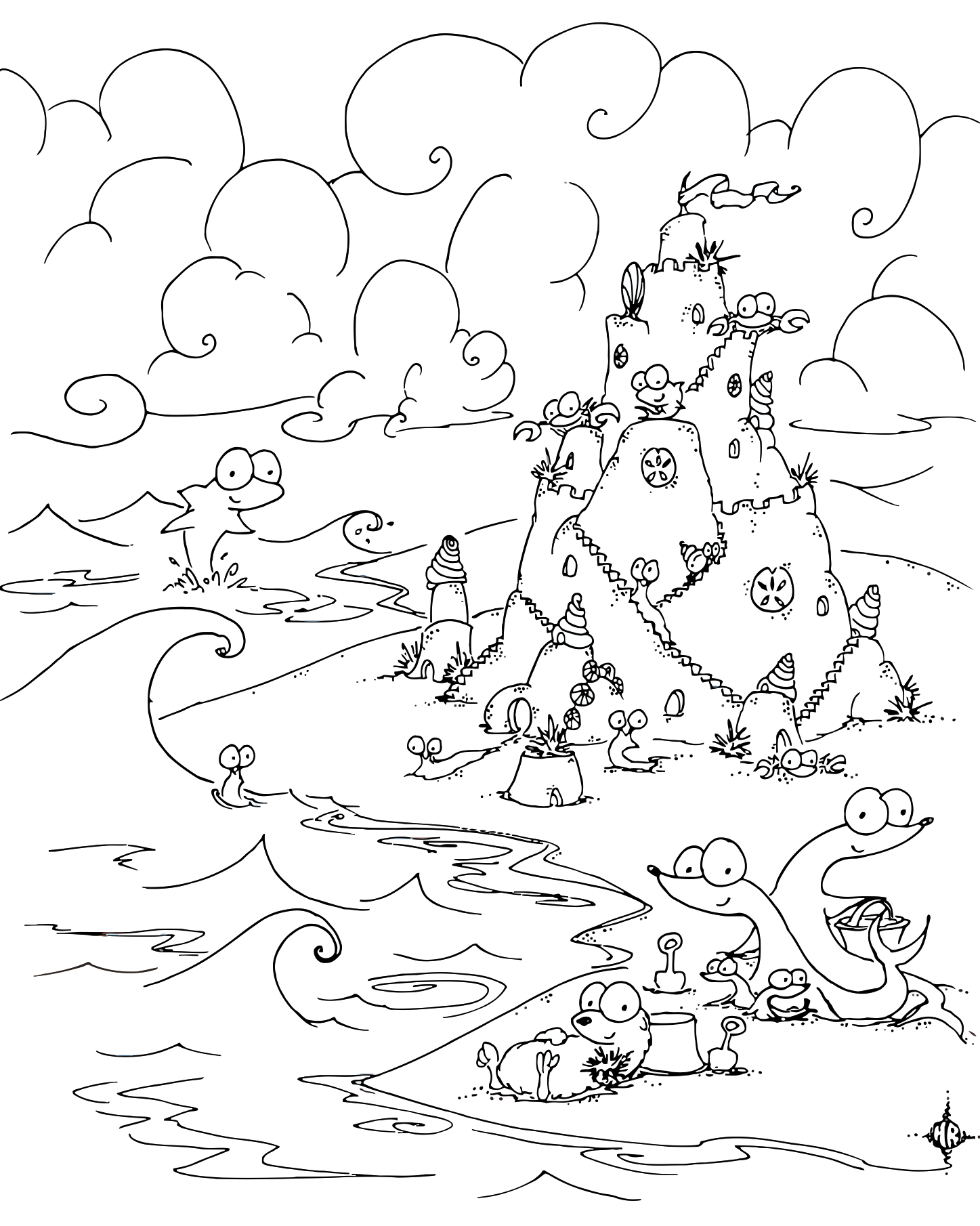 1447x1810 Under The Sea Coloring Pages Coloring Pages Sea Creatures