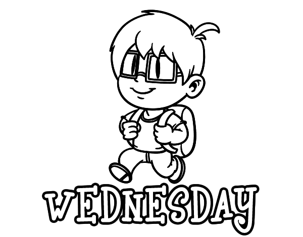 600x470 Wednesday Coloring Pages