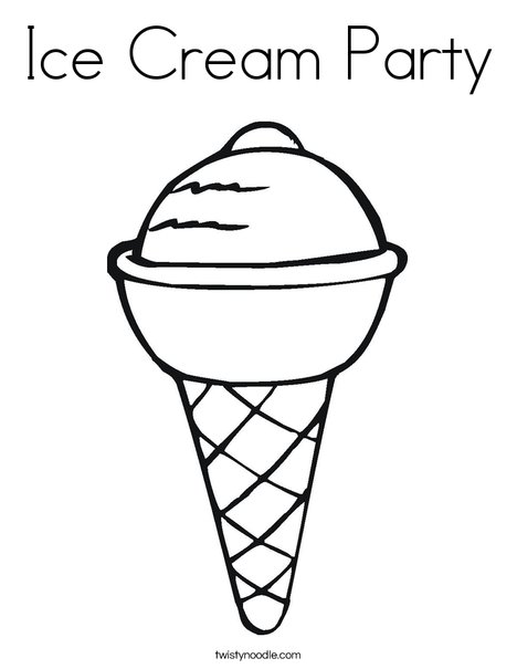 468x605 Ice Cream Party Coloring Page