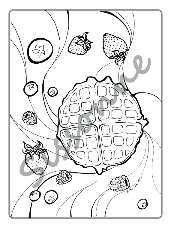 570x760 Waffle Coloring Page Ice Waffle Coloring Pages Printable