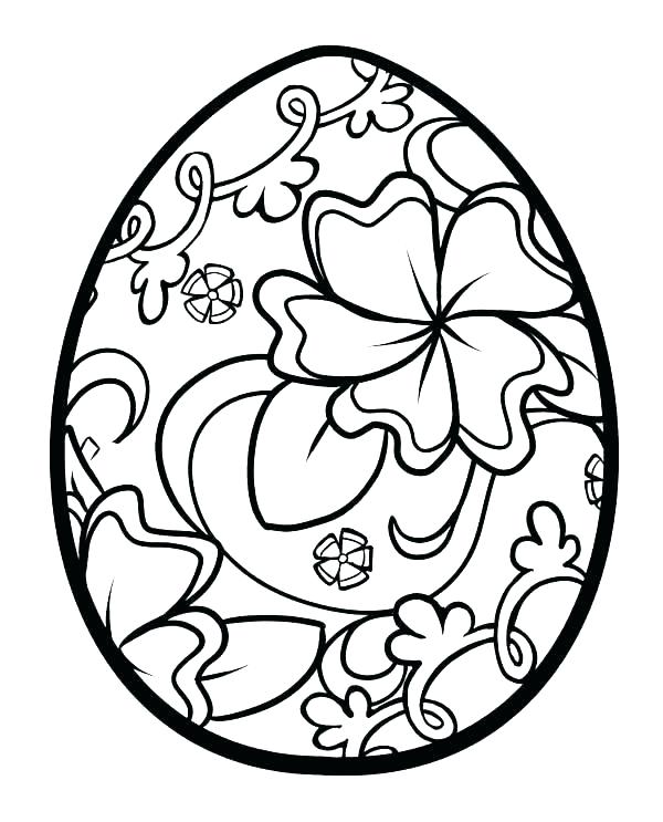600x743 Printable Easter Egg Coloring Pages