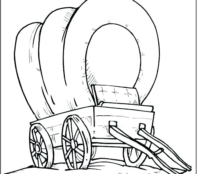 678x600 Wagon Coloring Pages Trail Wagon Wheel Coloring Pages Wagon