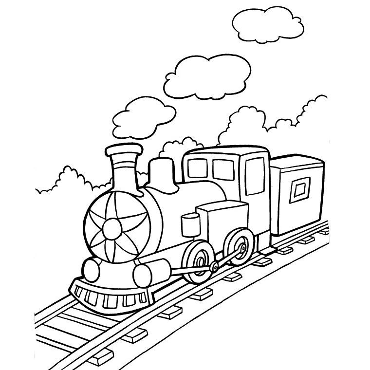 760x760 Coloriage Train Wagon A Imprimer Gratuit O.t.