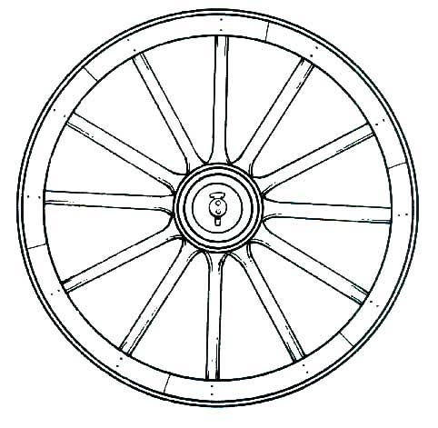 Wagon Wheel Coloring Page