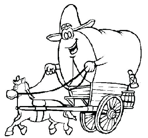 505x470 Wagon Coloring Page Wagon Coloring Page Cowboy Wagon Coloring Page