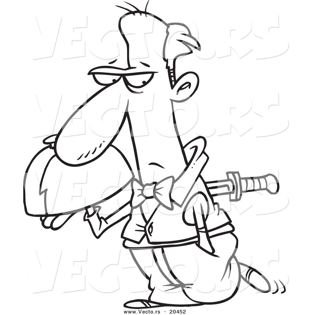1024x1044 Vector Of A Cartoon Knife Through A Waiter's Back