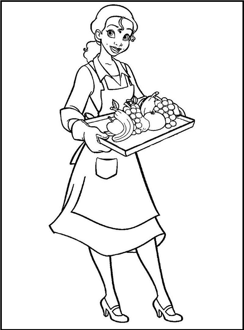 800x1082 Waiter And Waitress Coloring Sheet Is A Real Learning Fun Coloring