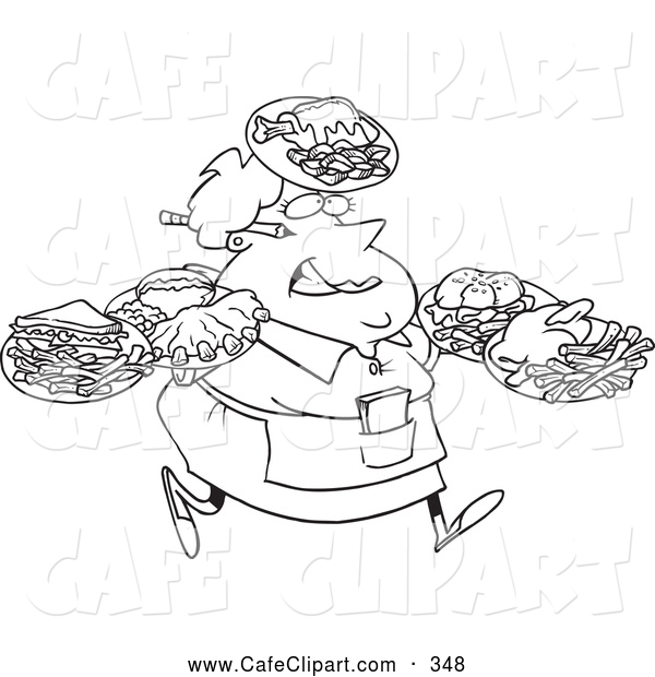 600x620 Vector Cartoon Clip Art Of A Coloring Page Of A Fat Female
