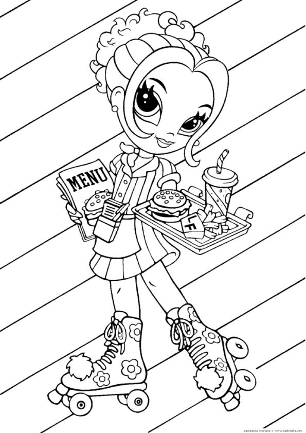595x842 Print Coloring Image Lisa Frank, Lisa And Girls