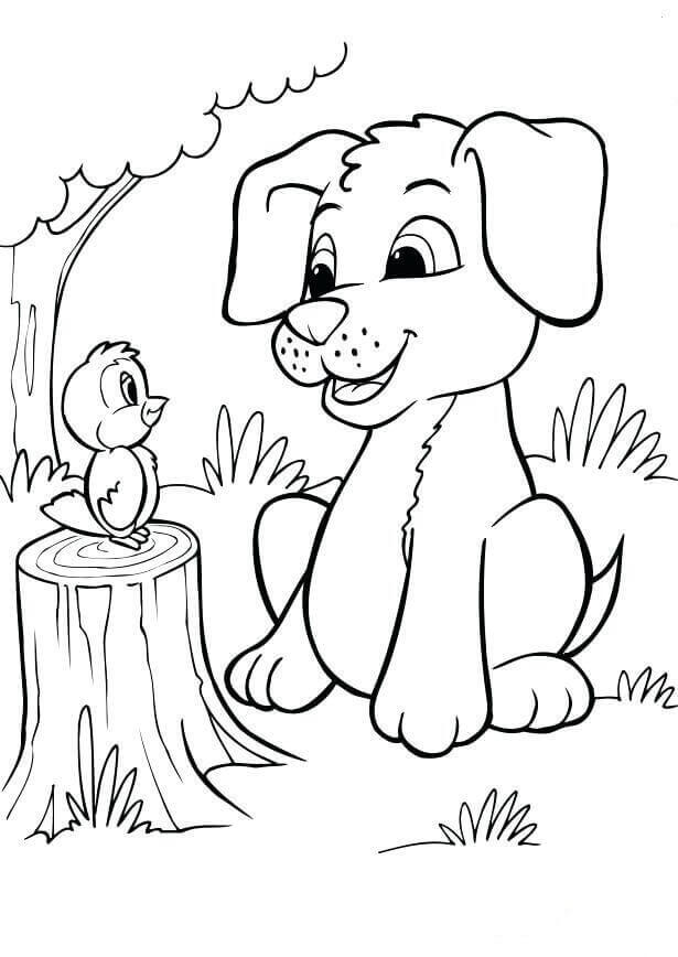 615x868 30 Free Printable Puppy Coloring Pages