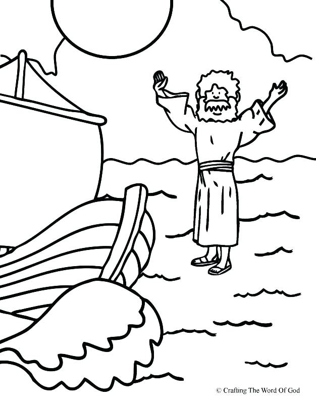 626x800 Jesus Walking Superb Peter Walks On Water Coloring Page