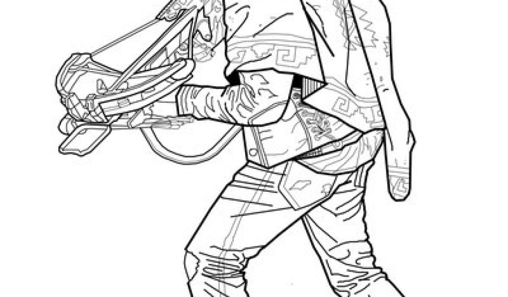 1024x600 Daryl The Walking Dead Coloring Premierefree Coloring Pages