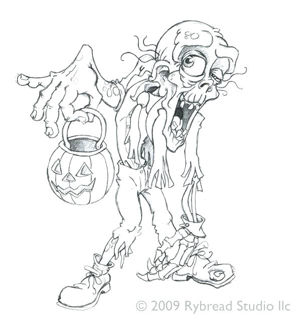 600x645 Zombie Coloring Pages Pdf