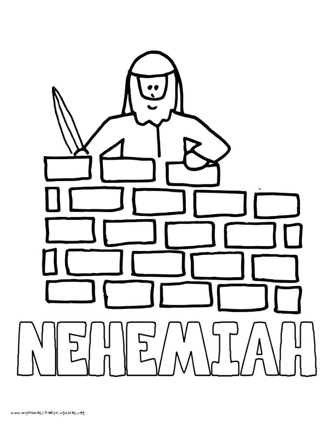 688x890 Nehemiah Coloring Page Nehemiah Coloring Sheets Wall Coloring