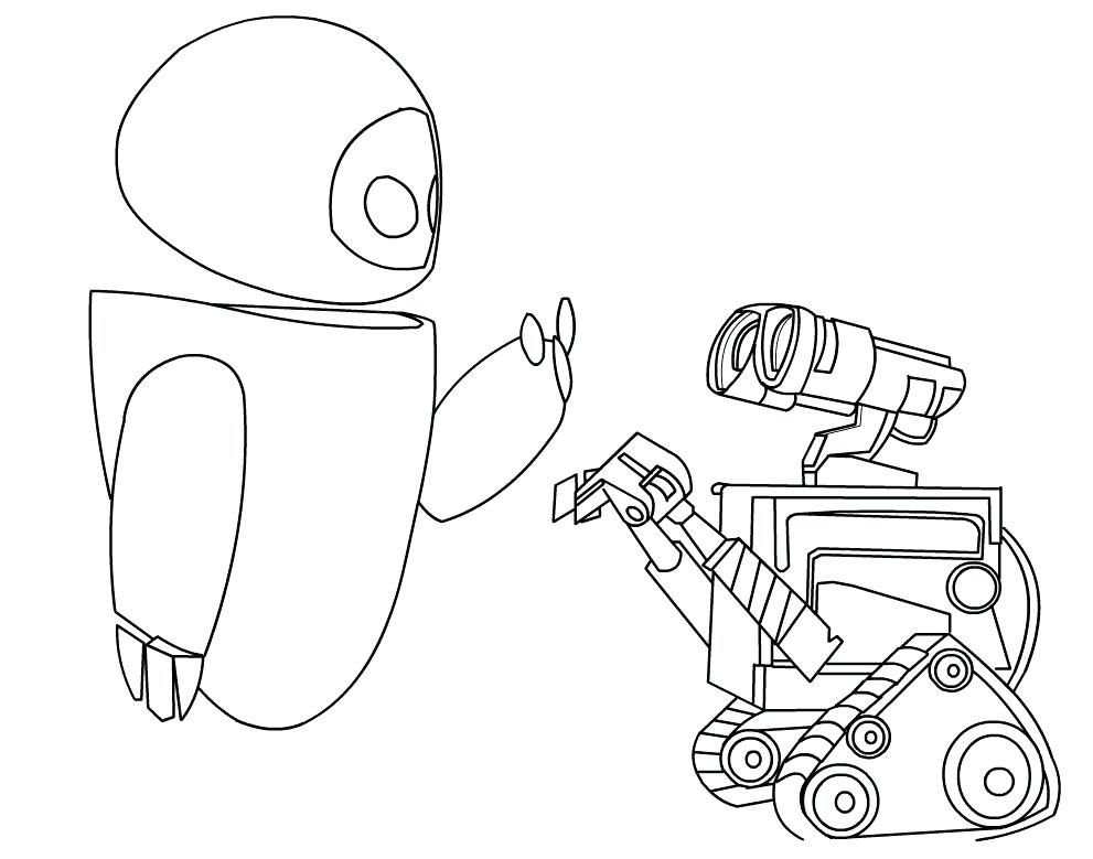 991x779 Wall E And Eve Coloring Pages On Wall E Coloring Pages Embroidery