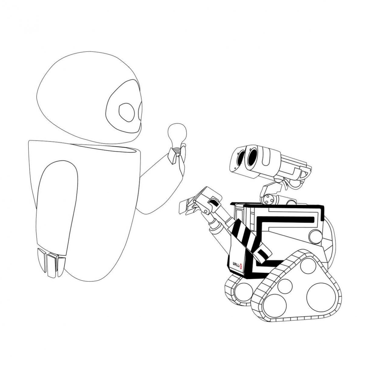 1224x1224 Wall E And Plant Coloring Pages For Kids Lovely Free Printable
