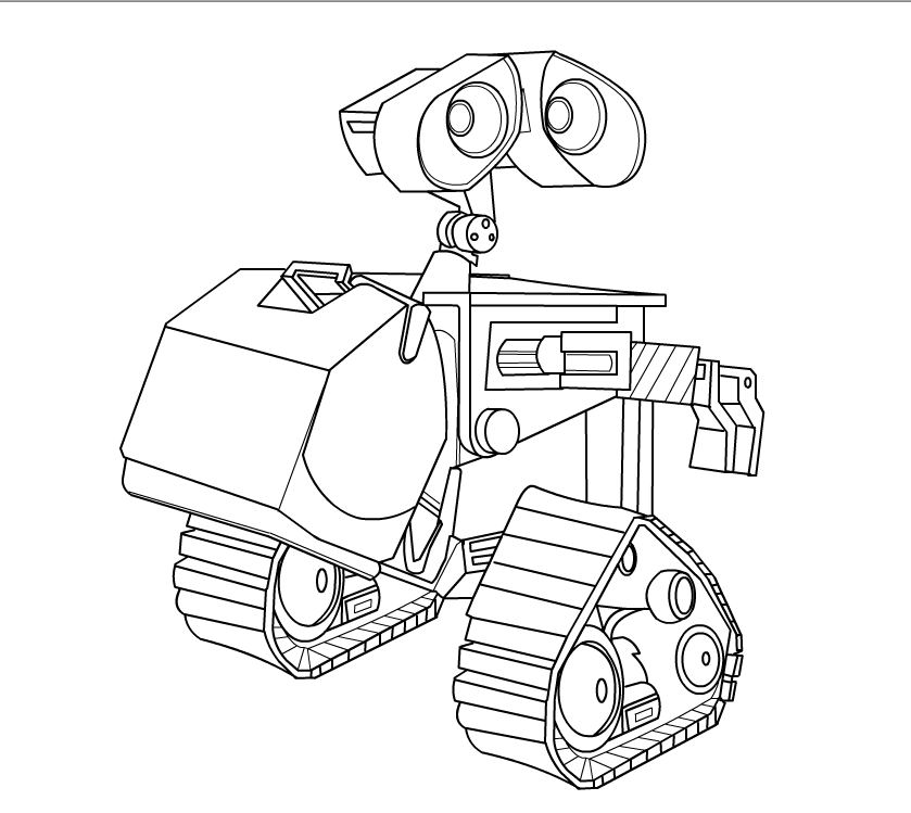 839x749 Wall E Coloring Pages