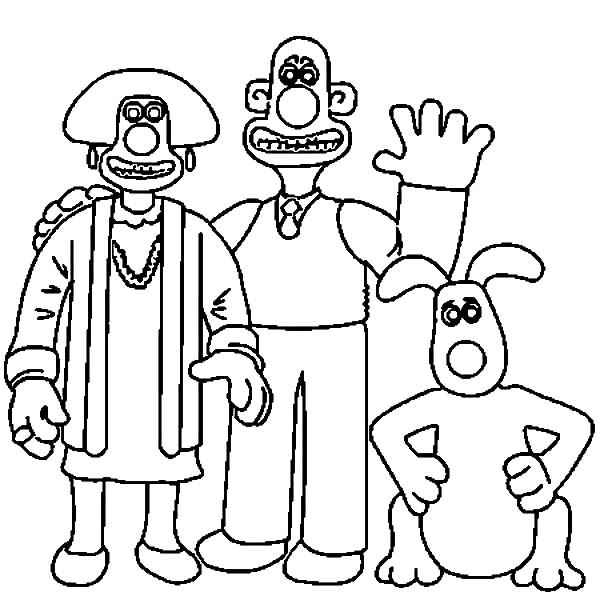 600x600 Wallace And Gromit Family Coloring Pages Best Place To Color