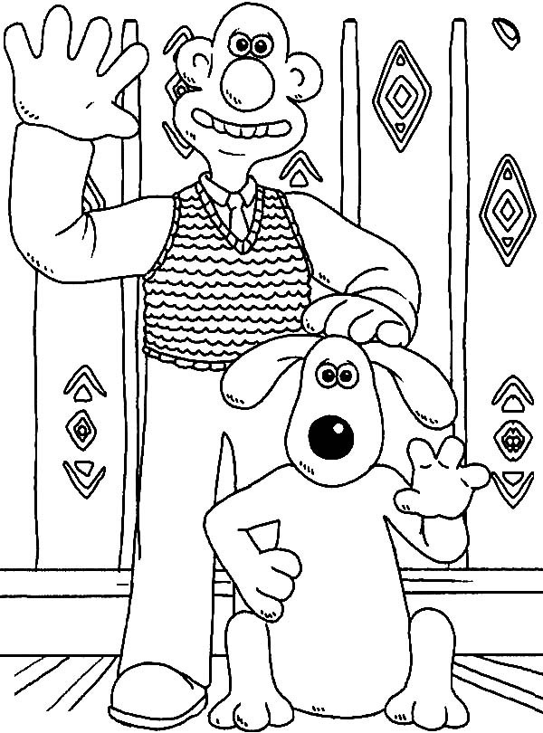 600x810 Wallace And Gromit Waving Hand Coloring Pages Best Place To Color