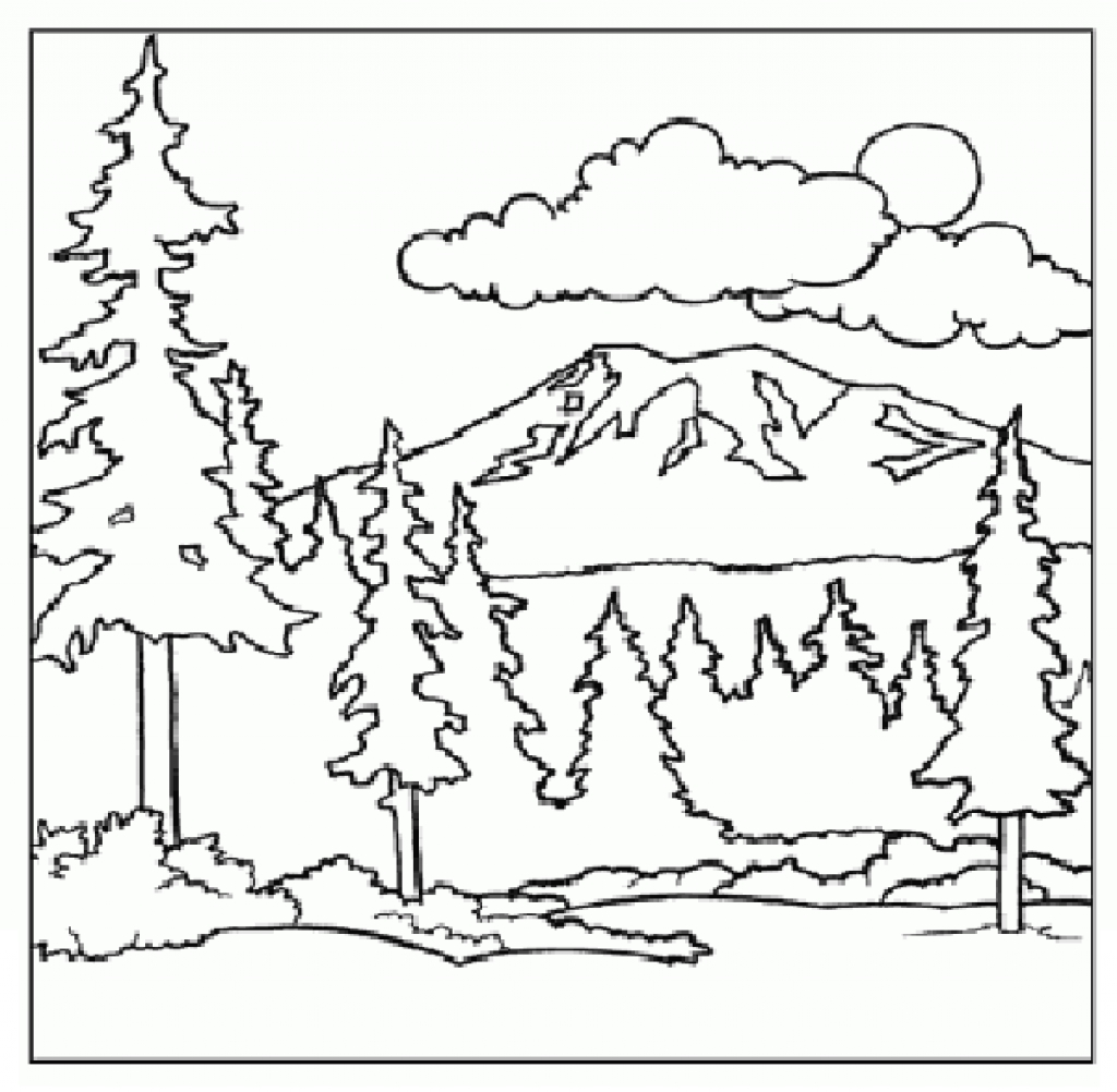 1024x1002 Weird Smoky Mountain Coloring Pages With Wallpaper Free Download