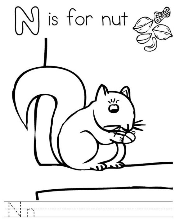 580x712 Nut Coloring Sheet Nut Free Alphabet Coloring Pages Free Nuts