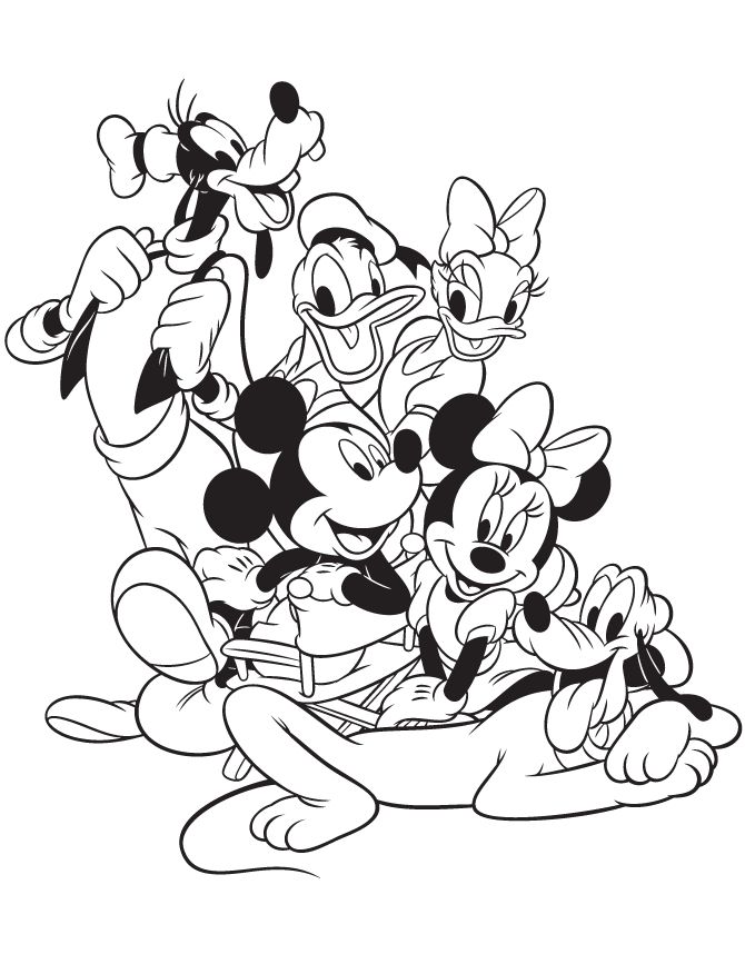 Walt Disney Christmas Coloring Pages