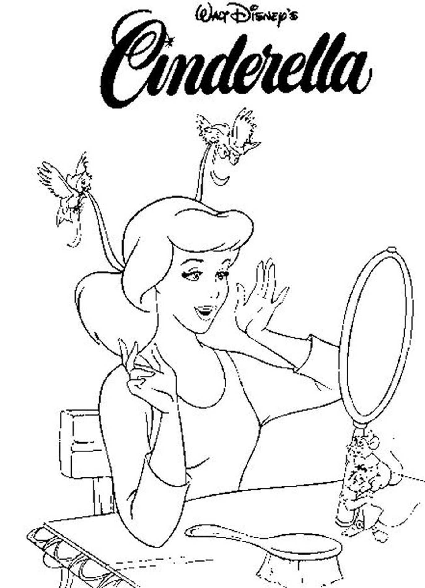 1372x1899 New Walt Disney Cinderella Coloring Pages For Kids Cartoon Colori