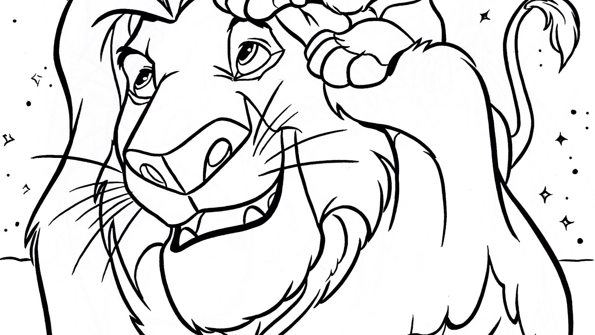 1920x1080 Walt Disney Coloring Pages For Kids Cartoons World Printable