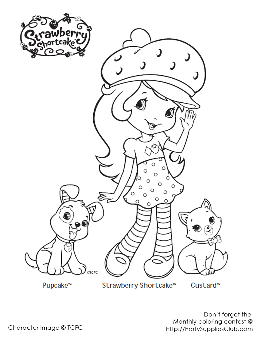 850x1100 Wanted Strawberry Shortcake Doll Coloring Pages Colouring Page