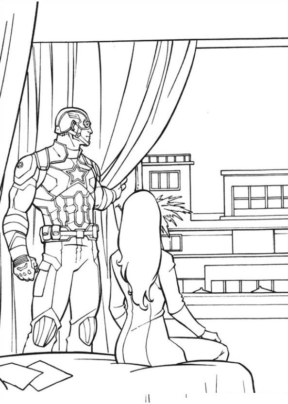 593x832 Kids N 16 Coloring Pages Of Captain America Civil War