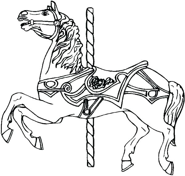 600x573 Carousel Coloring Page Carousel Horse Coloring Pages Carousel War