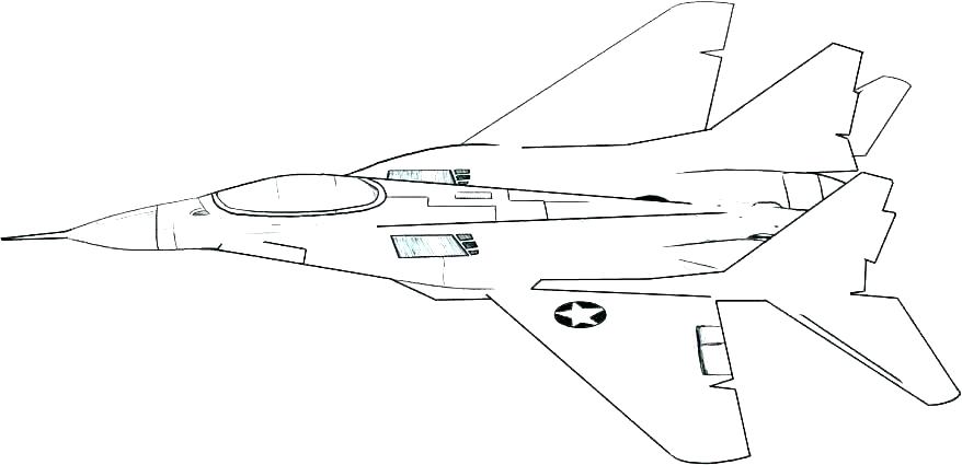 878x425 Coloring Page Airplane