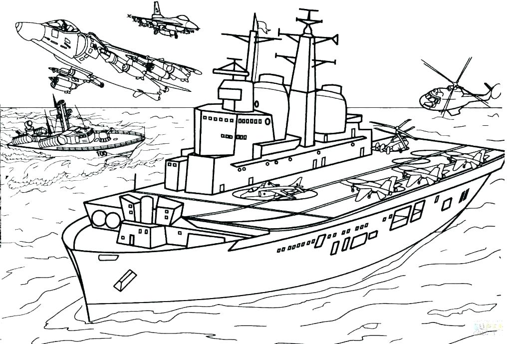 War Ship Coloring Pages