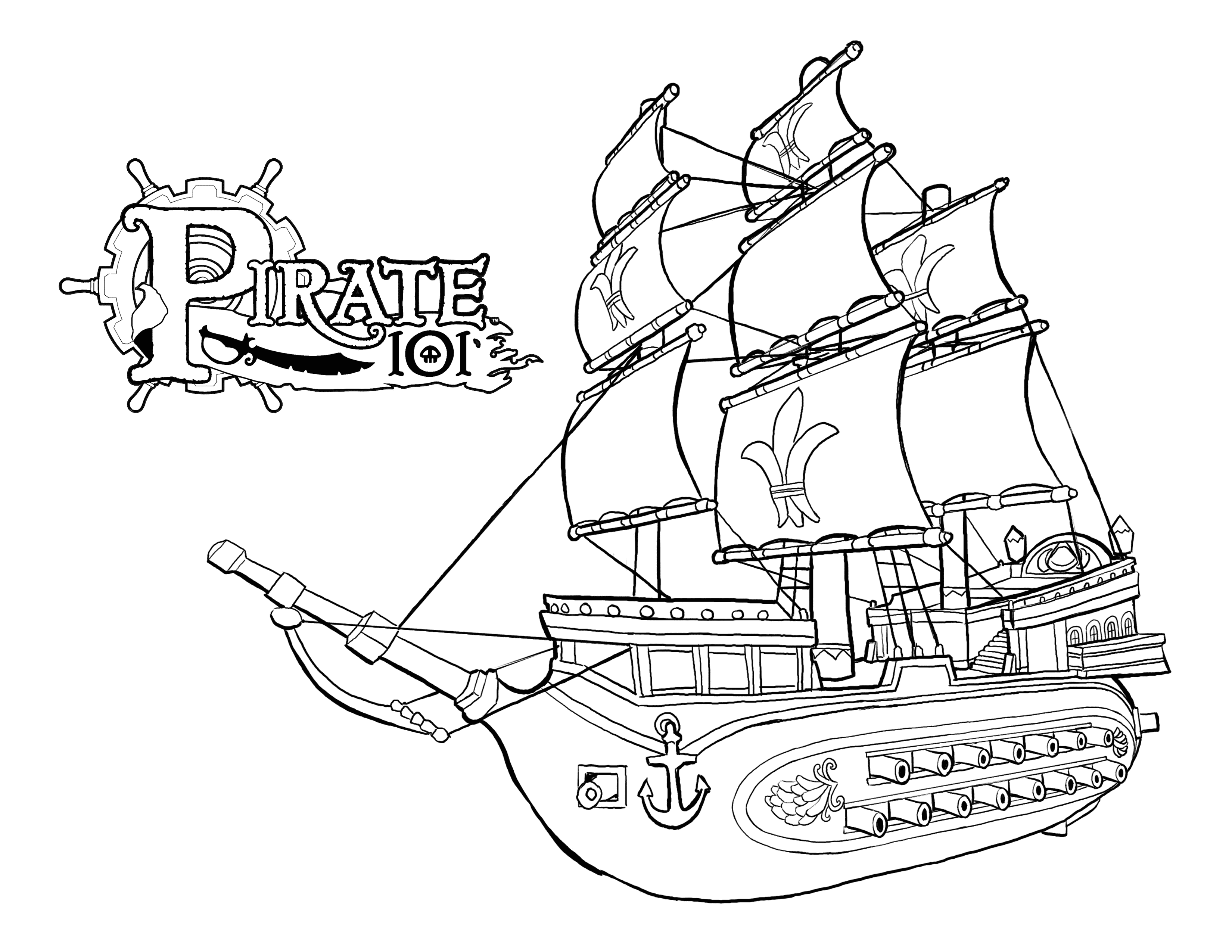 3300x2550 Ship Coloring Pages
