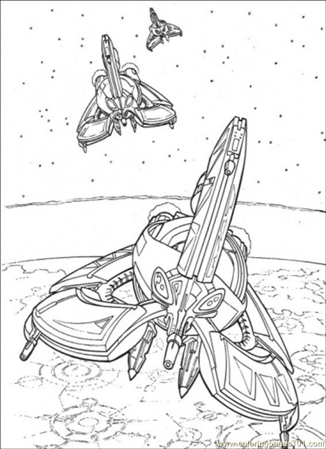 650x893 Space Ship 2 Coloring Page