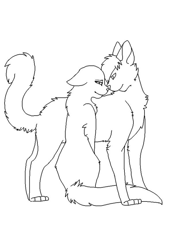595x842 Print Coloring Image Warrior Cats