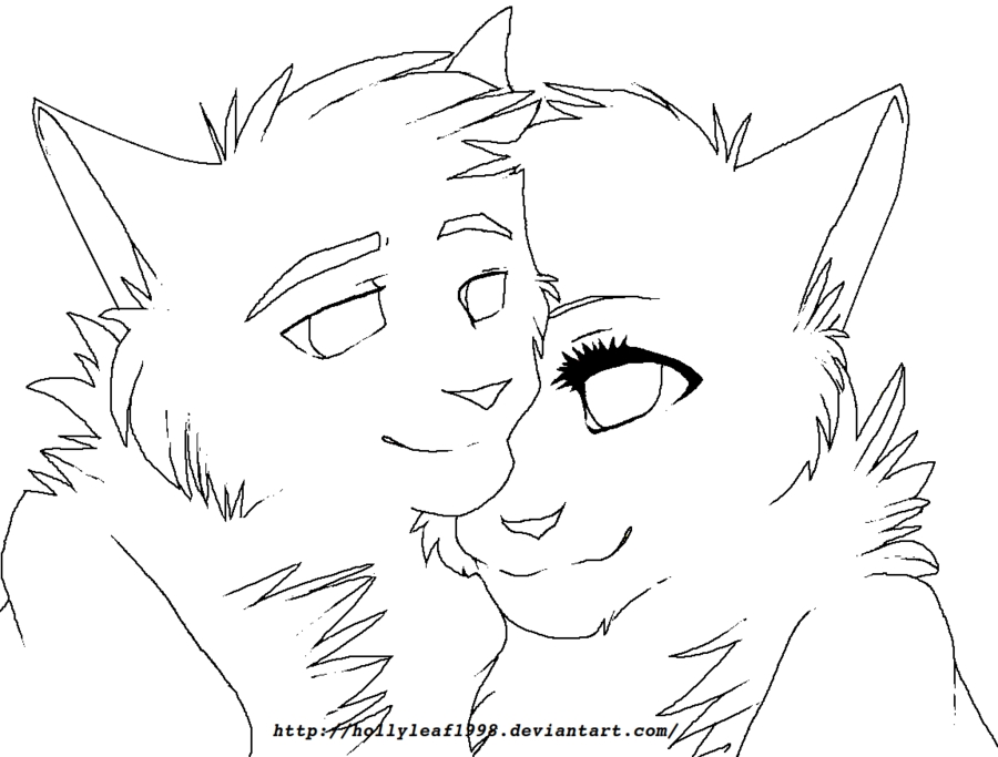 900x683 Warrior Cat Coloring Pages Cat Couple Hollyleaf Bebo