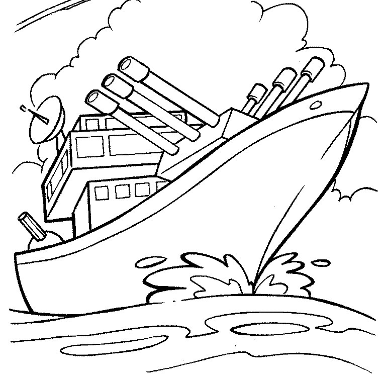 760x760 Warship (Transportation) Printable Coloring Pages