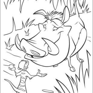 308x308 Funny Warthog Coloring Pages