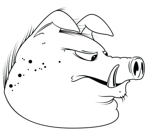 480x445 Funny Warthog Head Coloring Page Free Printable Coloring Pages