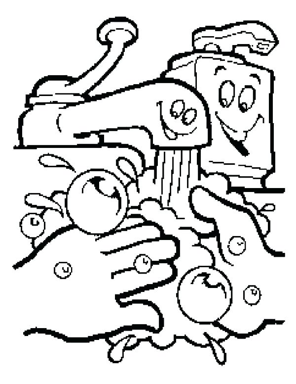 600x776 Handwashing Coloring Pages Hand Washing Coloring Pages