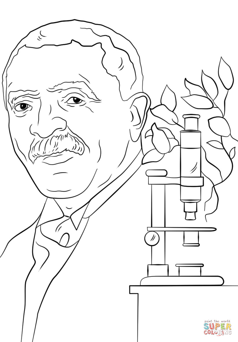 824x1186 George Washington Coloring Page Carver Free Printable Pages Simple