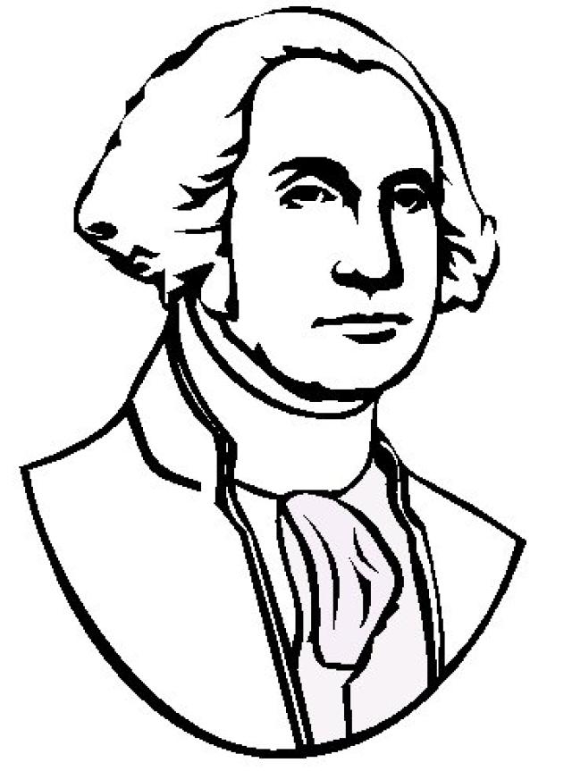 640x863 George Washington Coloring Pages