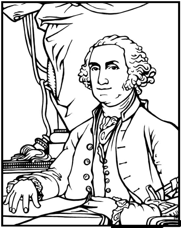 600x758 George Washington Coloring Pages George Washington Coloring Page