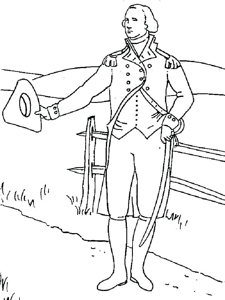 750x1000 Washington Coloring Pages Educational President Coloring Pages