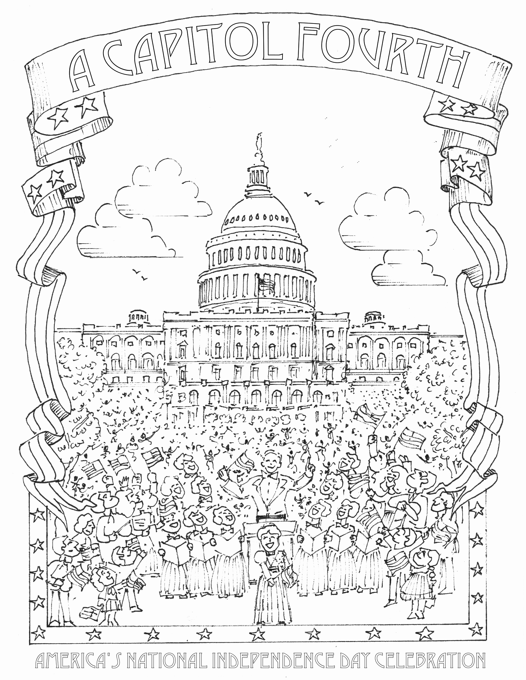 Washington Monument Coloring Page