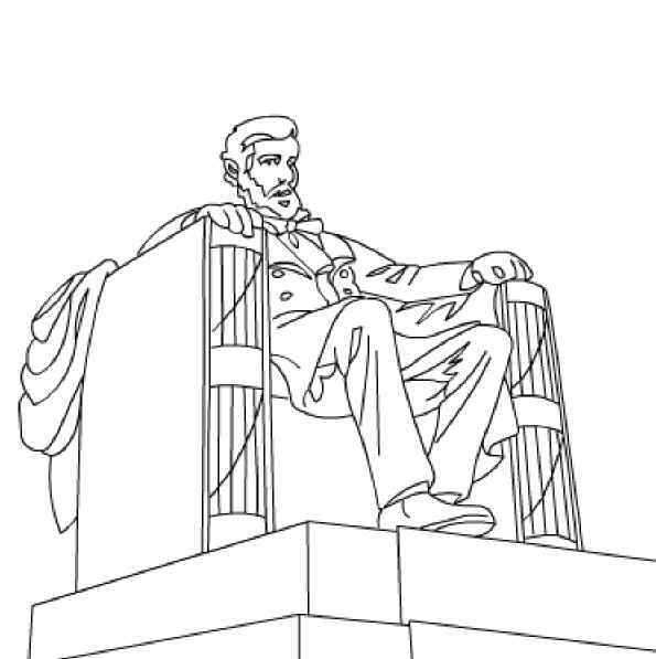 595x597 Washington Monument Coloring Page