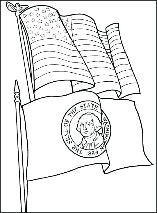 540x733 South Dakota State Flag Coloring Page Free Printable Pages