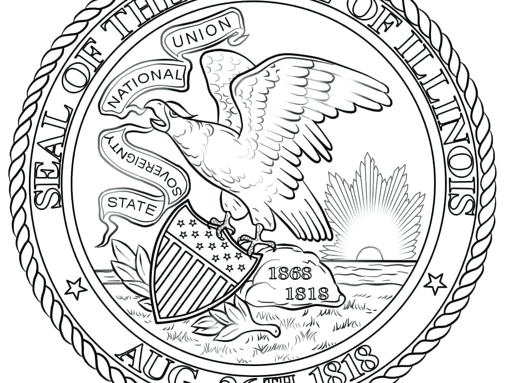 1020x768 Washington State Coloring Pages State Flag With Presidential Seal